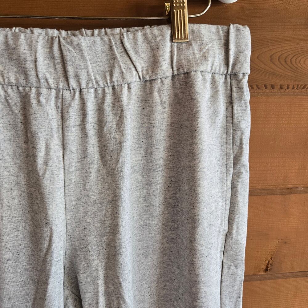Eileen Fisher Pant Organic Cotton Heather Gray Pull On Med Straight Leg Bottom - Picture 4 of 6